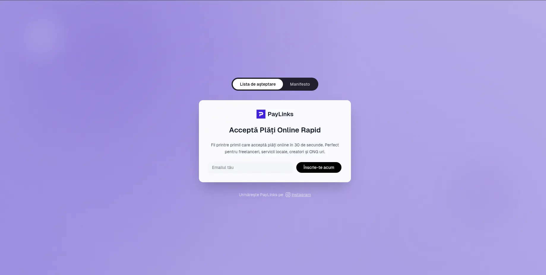 Paylink Waitlist preview