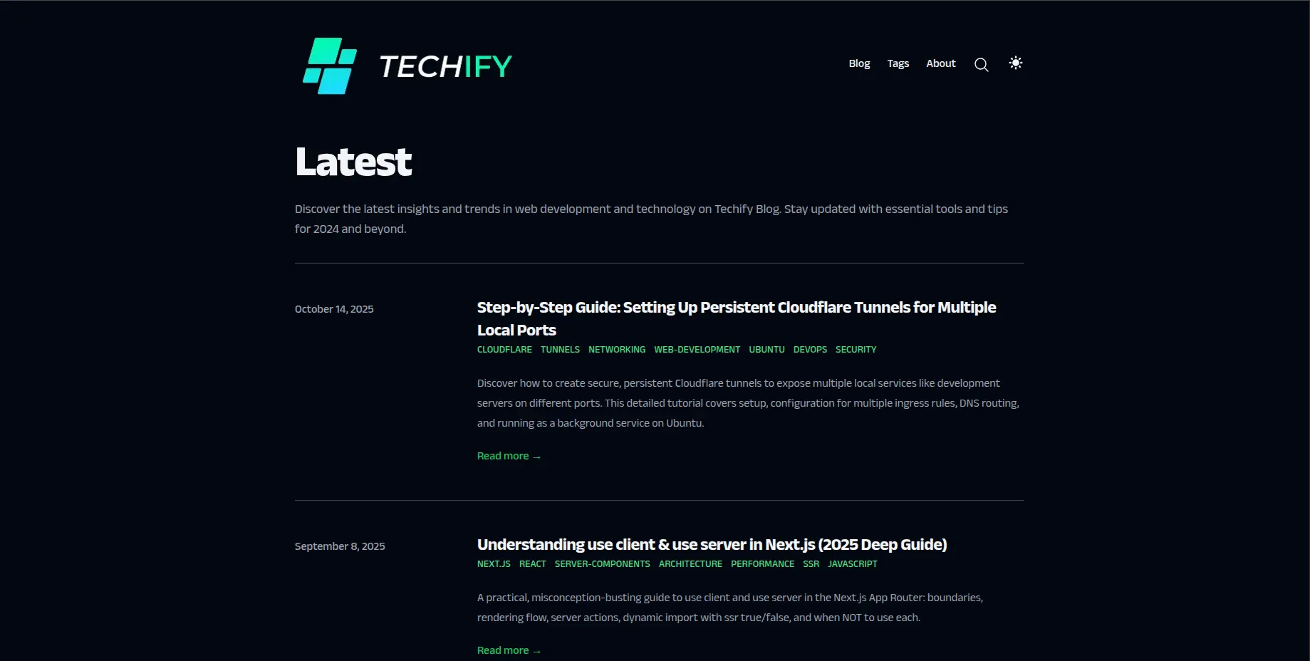 Techify.blog preview